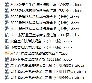 EHS法律法規匯編合集