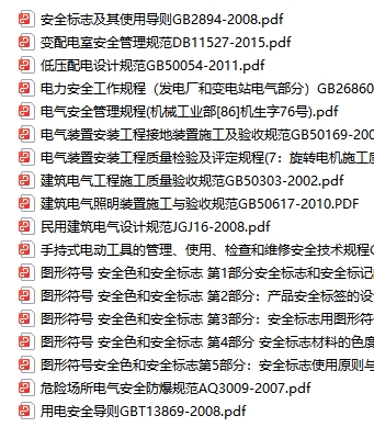 電氣安全標準和依據18套