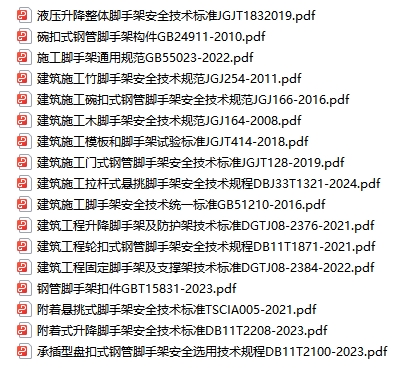 腳手架安全標準規范（17份）