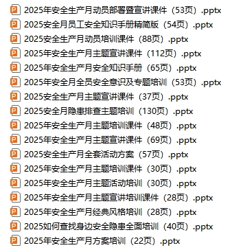2025安全生產月動員部署暨宣講課件（17份）