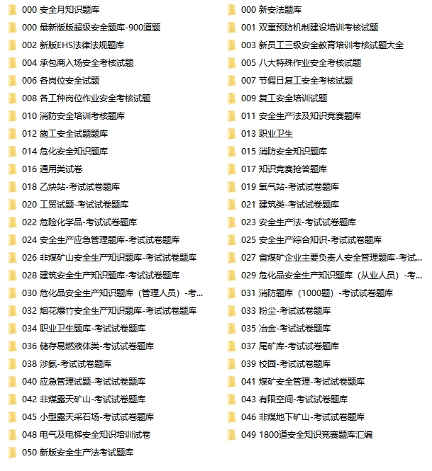 2025年安全月知識競賽各類安全知識題庫（479套）