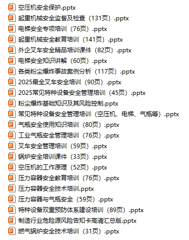 特種設備安全培訓課件合集（22份）
